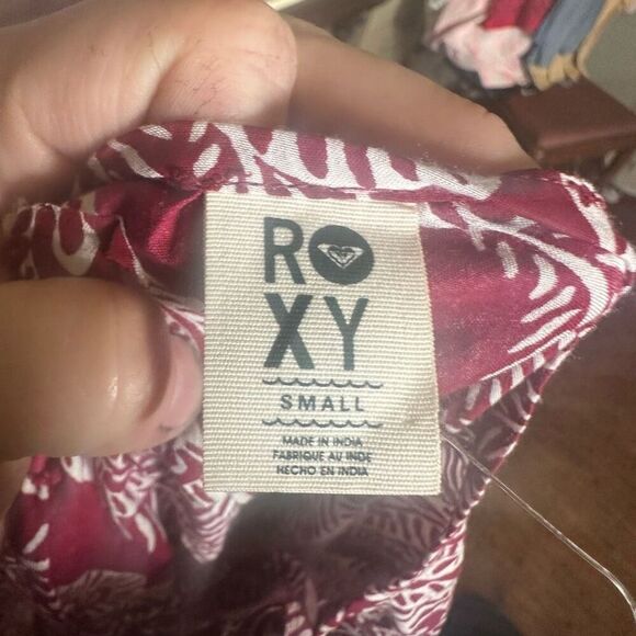 Roxy flowy beachy lightweight red kaftan S dress - Picture 3 of 3